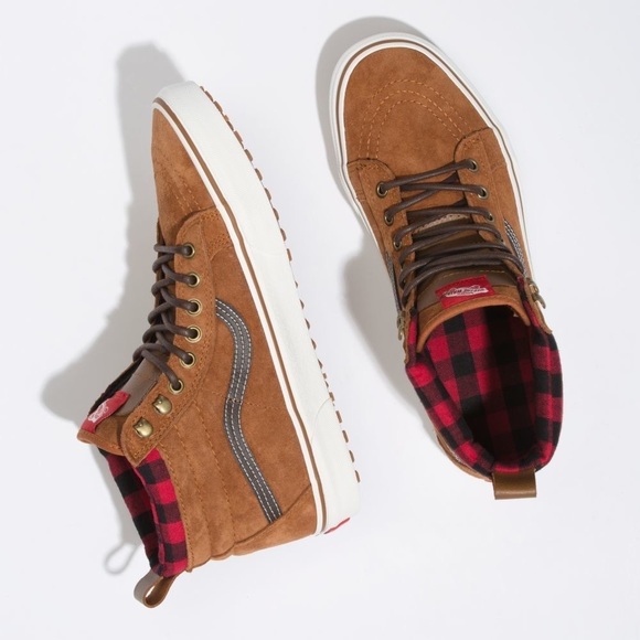 VANS SK8-HI MTE ALL WEATHER Glazed Ginger/Flannel Suede Shoes - Picture 3 of 9